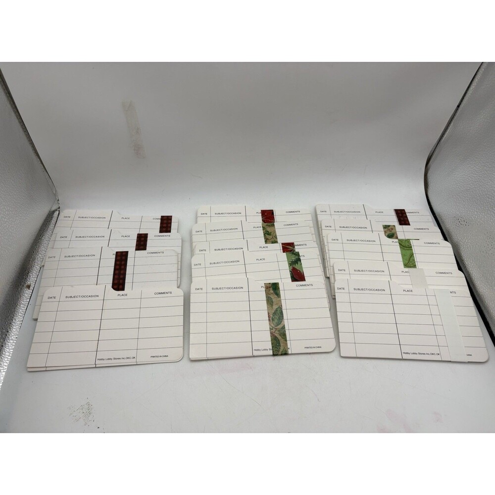 Hobby Lobby Photo Record Index Cards 15 Packs Christmas Assorted Designs